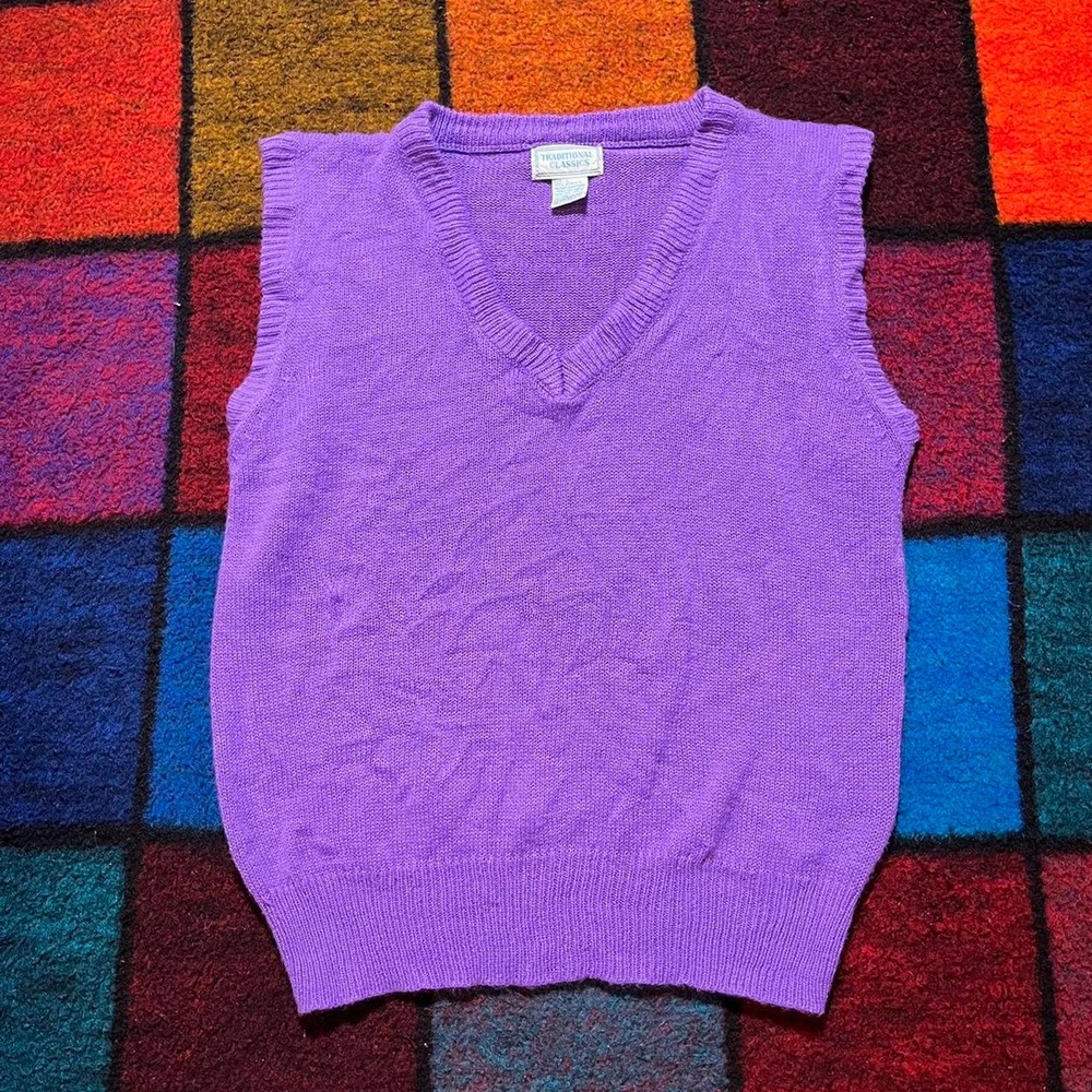 Vintage Purple Sweater Vest